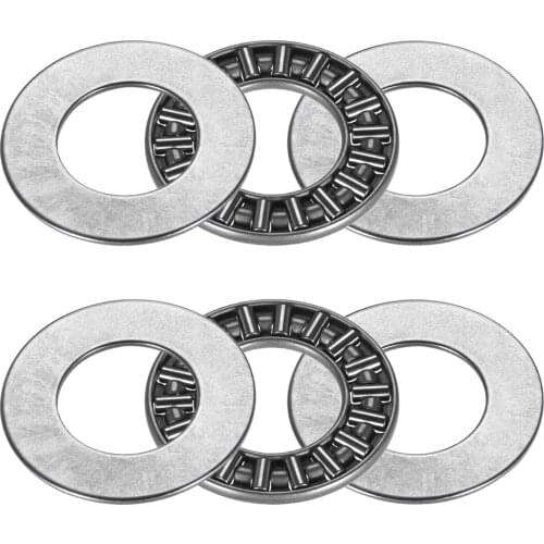 Uxcell Needle Roller Thrust Bearings with 2 Washers Chrome Steel 2pcs