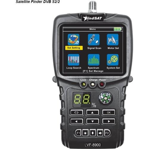 VF-8900 Sat Finder For Satellite Receiver DVB S2/DVB S Dish TV Satfinder Compass Satellite Finder Meter Loop Search Spectrum