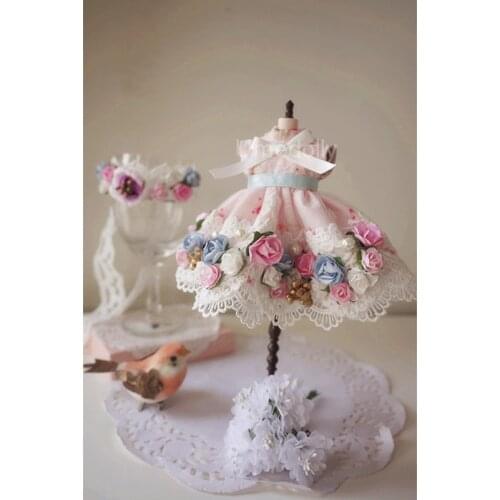 1PCS 1/6 Dolls Fancy Flower Chiffon Dress for Blyth, Azone, Licca 30cm Doll Clothes Accessories