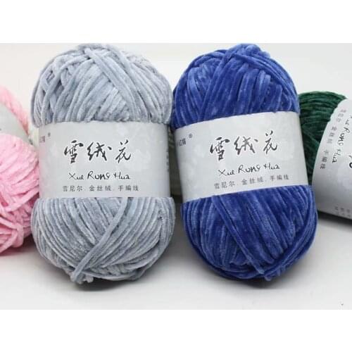 100g/Roll Chenille Velvet Yarn Knitting Wool Thick Warm Crochet Knitting Yarns Cotton Baby Wool DIY Hand-Knitted Sweater
