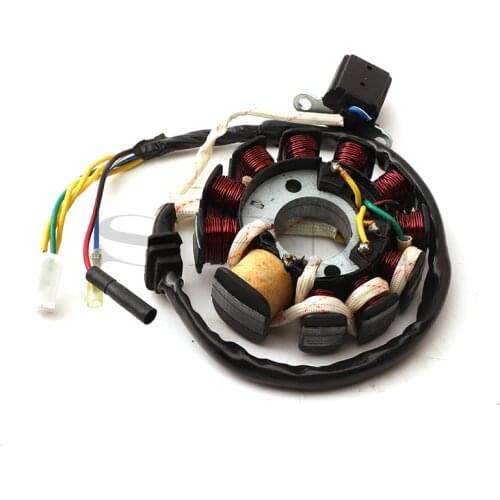 11-coil 6-wire 3 phrase DC fired Magneto Stator for Scooter Moped ATV Go Kart GY6 125 GY6 150 cc 152QMI 1P52QMI 157QMJ 1P57QMJ