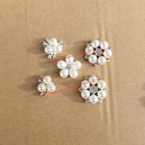 5pcs/lot beautiful flower rhinestone applique flatback crystal button for garment shoes bag wedding invitation embellishments