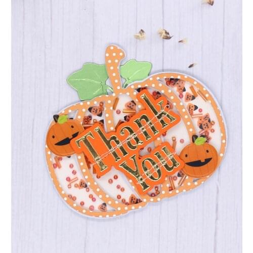 ZLDECOR Big Pumpkin Shaker Metal Cutting Dies Stencils for DIY Scrapbooking Decorative Embossing DIY Paper Cards