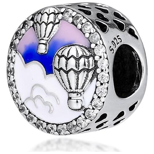 CKK Fit Pandora Bracelets Hot Air Balloon Trip Charms Sterling Silver 925 Original Beads for Jewelry Making Charm Joyas kralen