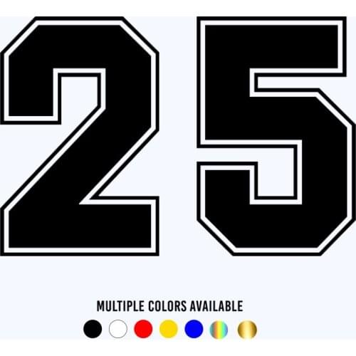 CK20057# funny racing number 25 vinyl car sticker reflective waterproof car decal stickers on car truck bumper rear window