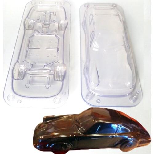 DIY 3D Car Shaped Chocolate Mold Handmade Candy Plastic Vehicle Making Tool Cake Decorating Molds Baking Mould