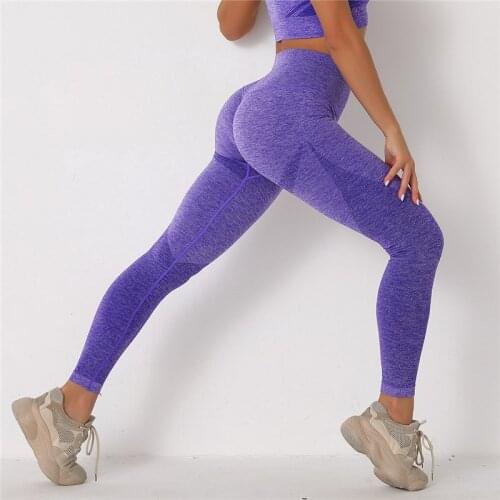 Stretchy Push Up Fitness Leggings High Waist Woman Yoga Pants Sexy Seamless Sport Leggings Energy Nylon Jogging Gym Clothing