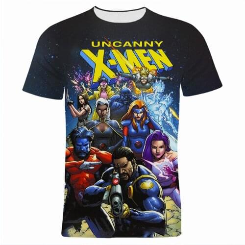 Summer Short Sleeve T Shirt Men Marvel X-Men 3D Printed Cool Boy Girl Kids Tee Shirts Fashion Oversized Women Clothes