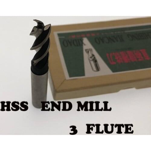 3 Flute HSS End Mill for aluminum Set Straight Shank Milling Cutter Tool Set 3//4//5//6mm