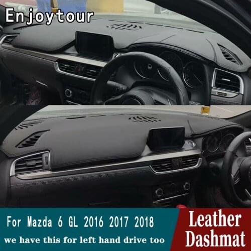 For MAZDA 6 GL ATENZA 2016 2017 2018 2019 Leather Dashmat Dashboard Cover Pad Dash Mat Carpet Car-styling Accessories RHD