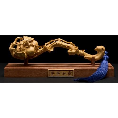 Beautiful Ruyi Carving Entrance Decoration Crafts Sculpture Office Lucky Everything Wishful Decoration Business Opening Gifts