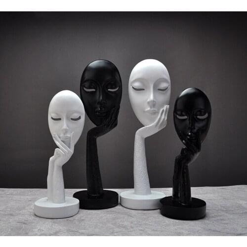 Creative art mask portrait sculpture handicraft ornaments living room TV cabinet office decoration Love crafts