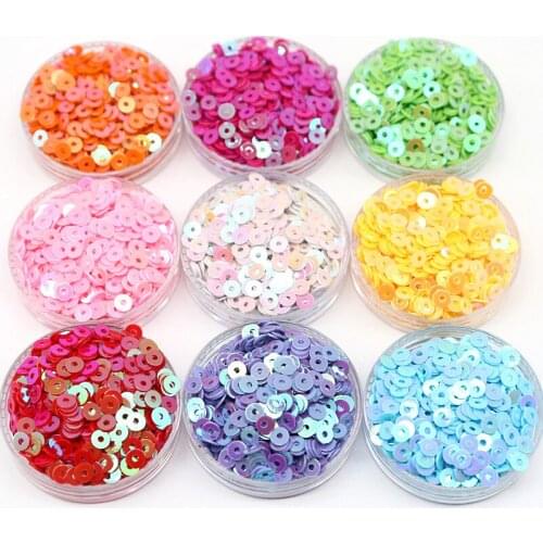 20g Round Flat Loose Sequins for Hand-sewn Wedding Dresses Dresses Shoes and Hats DIY Accessories Decoration PVC Beads 3-6mm