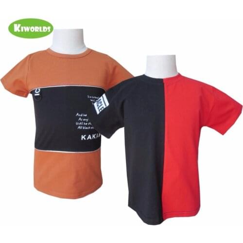 Summer boy & girl cotton special short sleeve T-shirt ,with patchwork,comfortable cool fashion baby childs cloth