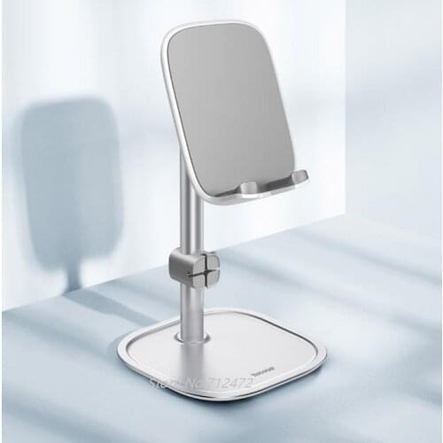 Baseus Desktop Phone Tablet Stand Holder Adjustable Cellphone Desk Bracket Support Aluminum Cell Phone Holder Tray Shelf