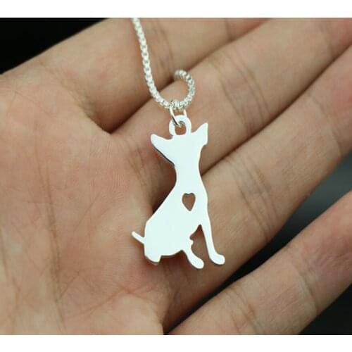 Newest Summer fashion cute Chihuahua necklace metal cartoon dog pendant jewelry golden colors plated 12pcs/lot