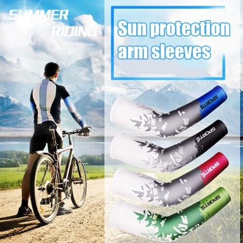 Men Cooling Arm Sleeves Cover Cycling Run Fishing UV Sun Protection Outdoor Arm Sleeves B2Cshop