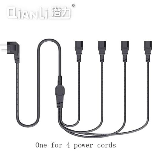 QIANLI computer charging cable pure copper rubber 4 in 1 power cord extension cord Universal For Computer Laptop Power Cord