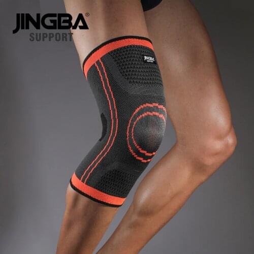 JINGBA SUPPORT Sport Basketball Volleyball knee brace support Elastic Nylon knee pads Compression knee protector factory
