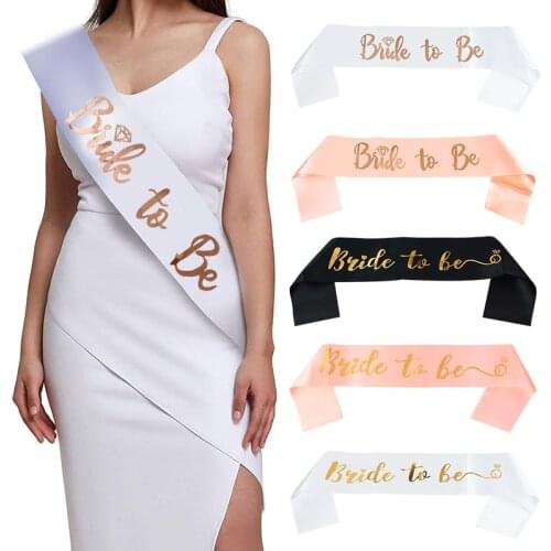 Wedding Decor Bridal Veil Bridal Shower Bride To Be Paper Banner Sash Satin For Team Bride Bachelorette Hen Party Supplies Cake