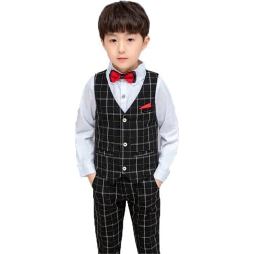 Wedding Suit for Flower Boys Children Summer Formal Vest+Shorts 2Pcs Clothing Set Baby Kids Birthday Party Tuxedo Dress Costume