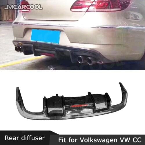 Carbon Fiber Material Car Racing Rear Bumper Lip Diffuser Body Kit for Volkswagen VW CC 2013 2014 2015 2016 2017 K style