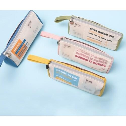 Large Capacity Pen Bag Pencil Pouch Cosmetic Storage Bag Zipper Lock Desk Organizer Bag for Children Women Home Travel