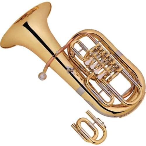 Gold Lacquer Rotary Euphonium ( 4 VALVE Tone C/Bb)