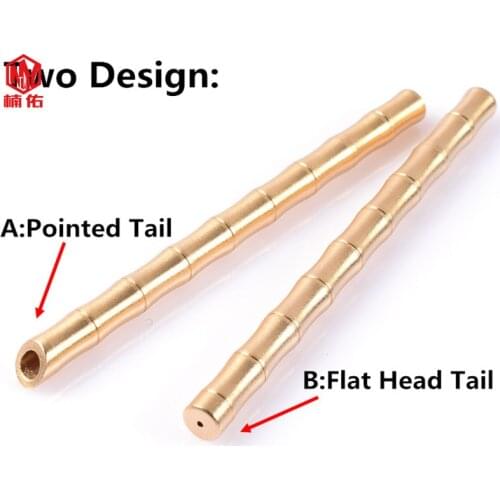1PCS Creative Bamboo Brass Pen Metal Pen Ballpoint Brass Pen School Office Gift Removable