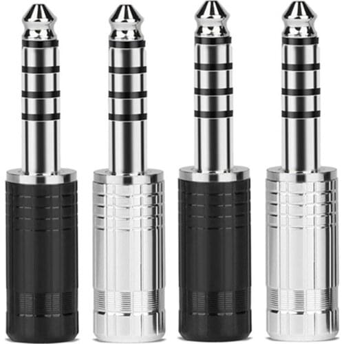 10pcs Audio Jack 4.4mm 5Pole Audio Connector For NW-WM1Z/A Headset Metal Adapter Rhodium/Gold Plated Stereo Headphone Plug