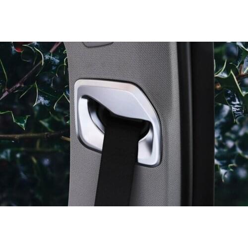 2Pcs/set Auto Car Interior Front Seat Safety Belt Covers Trim Car-styling Sticker For 1 Series 2017