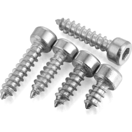 20/55pcs M2 M2.5 M3 M4 M5 M6 Hexagon Hex Socket Cap Head Self Tapping Screw 304 Stainless Steel Allen Head Screw for Speaker