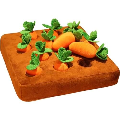 28EC Baby Developmental Stuffed Doll w/ 12 Realistic Carrots Early Learning Farm Harvest Interactive Parent-Child Hand-On Toy