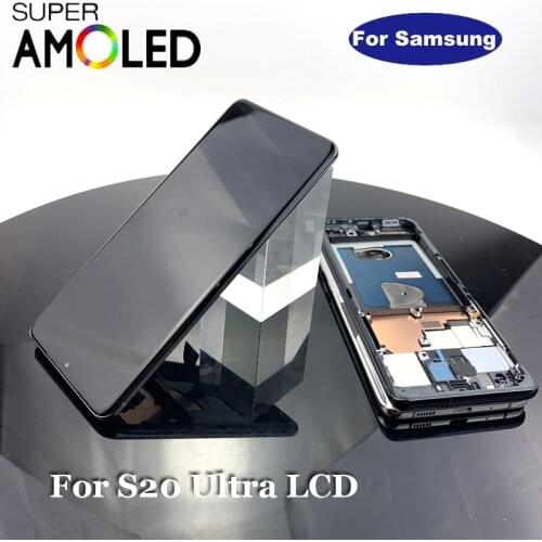 6.9'' Original LCD Display + Touch Screen Digitizer Assembly for Samsung Galaxy S20 Ultra G988 G988F Repair Parts