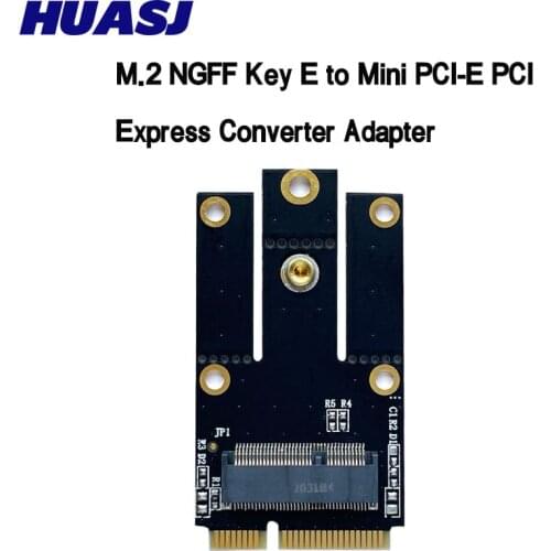 HUASJ M.2 NGFF Key E to Mini PCI-E PCI Express Converter Adapter for Intel 9260 8265 7260 AC NGFF Wifi Bluetooth Wireless Card