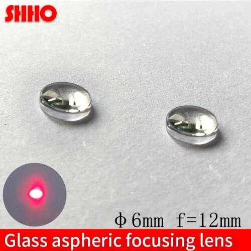 Customizable coated film D-ZK3 glass aspheric focusing lens diameter 6mm focal length 12mm optical laser lens manufacturer