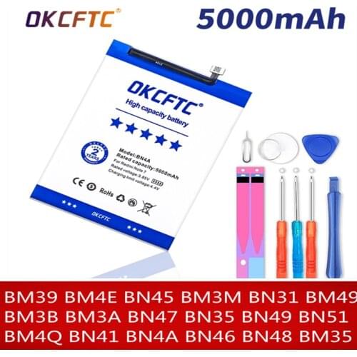 Battery For Xiaomi Mi 4C 5 6 pocophone F1 A1 9SE MAX MIX2 phone battery Redmi 5 7A 8A K30Pro Note 5 Note3 4 6 Note7 7pro +TOOLS