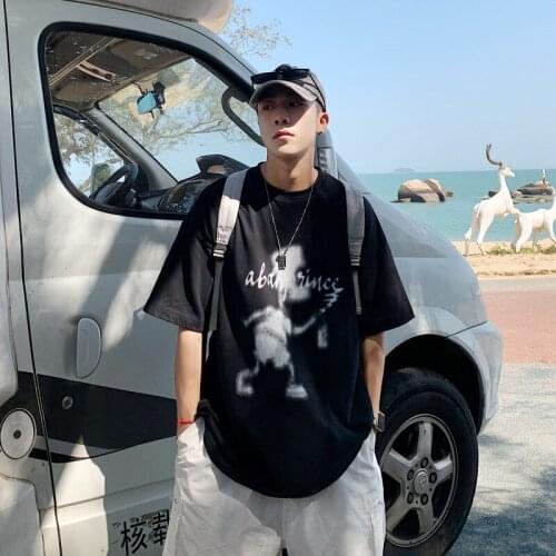 Anime Hip Hop T-Shirts Man Summer Thin Plus Size Pulle Round Neck Undershirt Fashion Casual Loose Unisex Half Sleeve Tops Tees