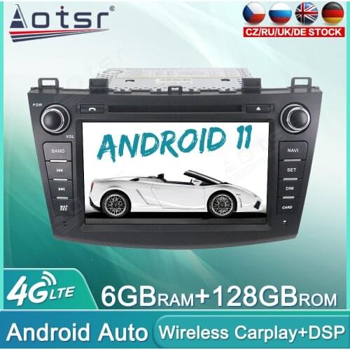 Android 11 128GB Car Radio DVD Player For Mazda 3 2009-2012 Audio Multimedia Player GPS Navigation Auto Stereo Head Unit Carplay