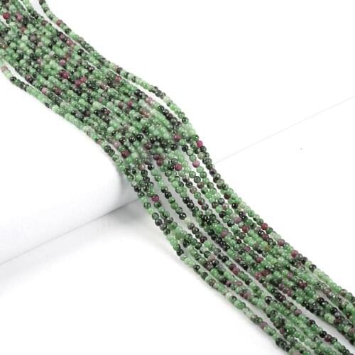 Natural Stone Beads Red Green Stone Loose Spacer Beaded for Jewelry Making Beadwork DIY necklace Bracelet Accessories Wholesale