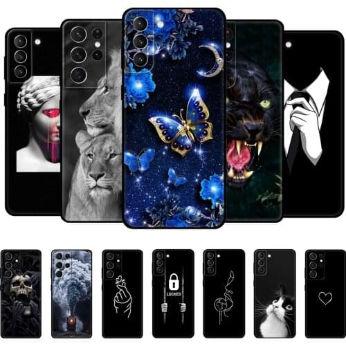 For Samsung Galaxy S21 | S21+ | S21 Ultra 5G Case Back For Samsung S21 plus Phone Cover GalaxyS21 S 21 Silicon black tpu case
