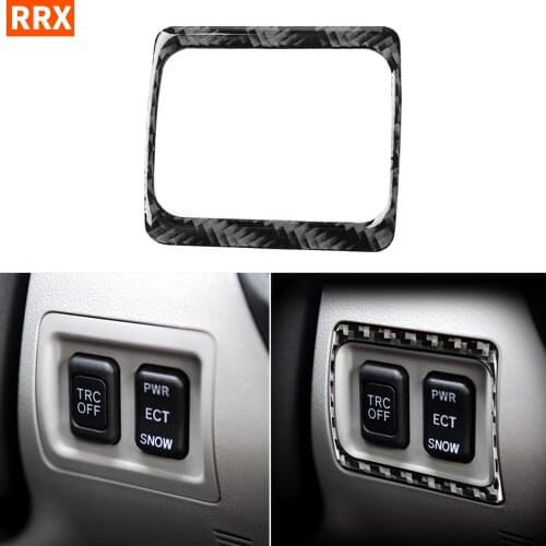 For Lexus IS250 300 350C 2006-2012 Carbon Fiber TRC Switch Cover Trim Sticker TRC Button Frame Stickers Auto Car Accessories