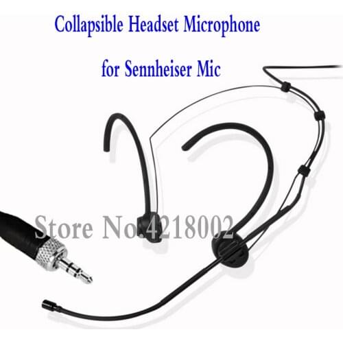 Headset Collapsible Microphone Mic for Sennheiser G1 G2 G3 EW SK 100 300 500 Wireless Systems Mic Interview Speech Sing Record