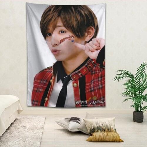 Ryosuke Yamada Tapestries Hanging cloth background wall covering bedroom renovation bed decoration tapestry custom logo