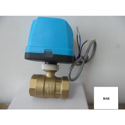 DN25(G1.0") AC220V electric actuator brass ball valve/motorized/motor-driven ball Valve,switch type electric two-way valves