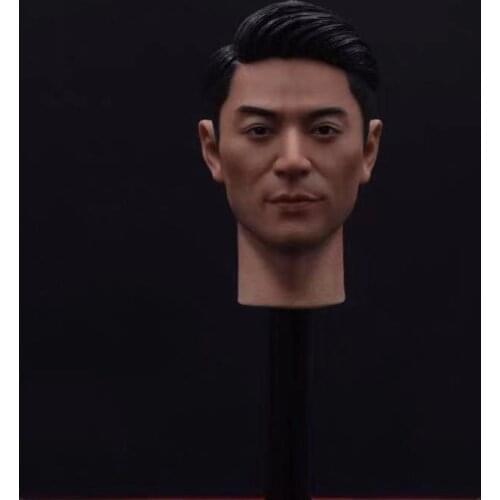 1/6 Scale Wallace Huo Head Carving Asian Chiang Kaishek Head Sculpt for 12in Action Figure Male Soldier Body Model Toy
