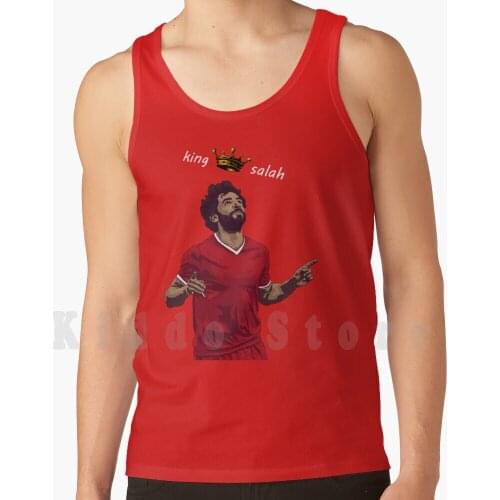 Mosalah King Tank Tops Vest 100% Cotton Mosalah Mane Klopp Trend Alexander Arnold Vandijk Allison Bobby Firmino