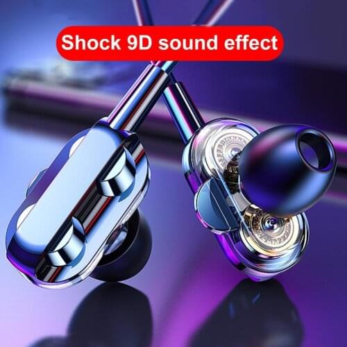 Newest High Bass 6D Sport Earphone Wired Super Bass 3.5mm Earphone Earbud With Built-in Microphone Hands Free For Samsung Xiaomi