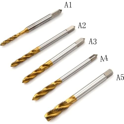 New M3-M8 Metric Taps Screw Taps HSS Titanium Coated Drill and Tap Bits 1/4" Hex Shank Thread Taps Woodworking Tools