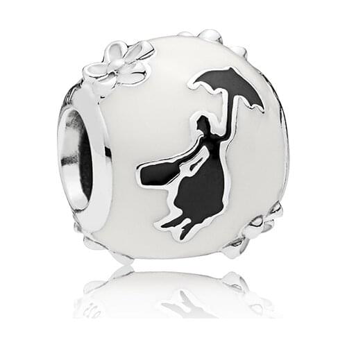 Unique Charms Dance To Tune Silhouettes Round Bead Enamel Berloque Fit Original Pandora Bracelet & Bangle Jewelry For Women Gift